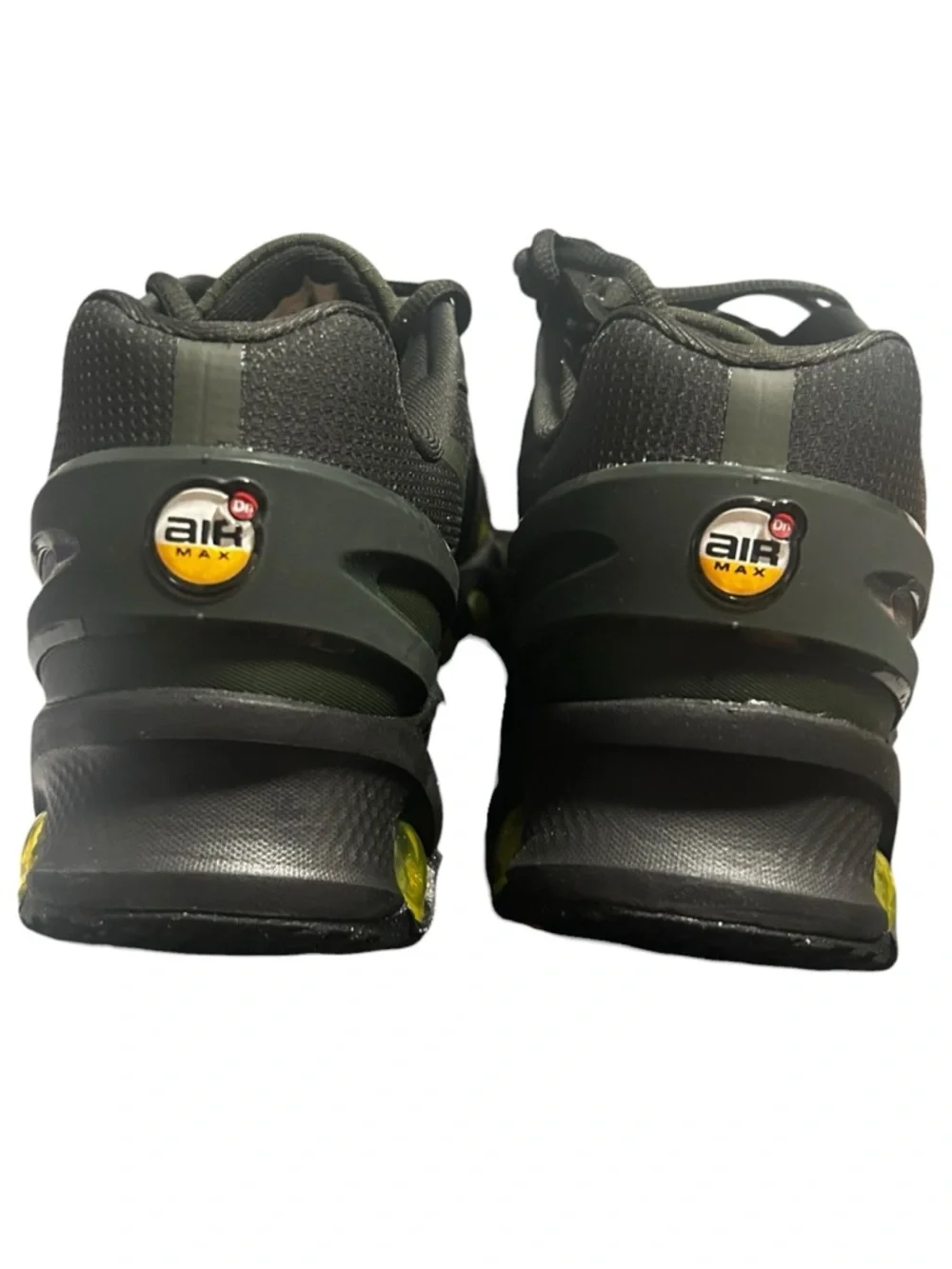 Nike Airmax Dn8 Black and Olive Green Athletic Shoe with Yellow Accents 8.5 Mens - Picture 3 of 6